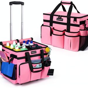 Extra Large Rolling Cleaning Caddy Bag LIANGSHENGYUAN 40L Trolley-0