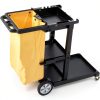 Cleaning Cart VEVOR 3-shelf janitorial cart 25Gallon PVC Bag 200lb-8