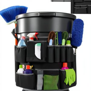 Trash Can Caddy Bag Speqerk 55 Gallon Organizer with Multi Pocket-0